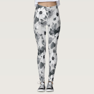 Wildblommor Bouquet Watercolor Vintage Illustratio Leggings