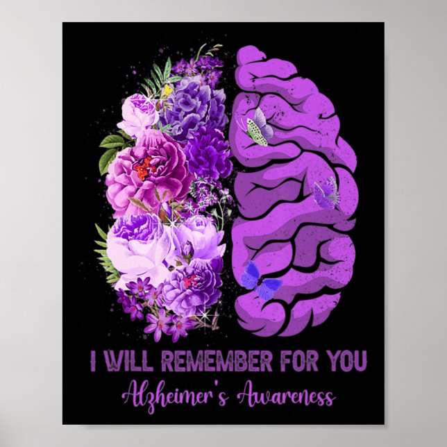 Wildblommor Brain kommer ihåg att du är Alzheimer  Poster (Framsidan)
