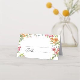 Wildblommor Bröllop ,Boho Blommigt Place Card Placeringskort