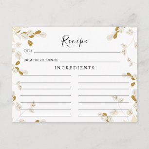 Wildblommor Bröllop ,Boho Blommigt Recept Card Vykort