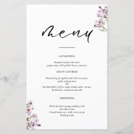 Wildblommor Bröllop Menu