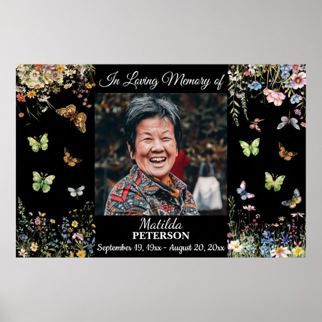 Wildblommor Butterflies Firande av Life Poster (Framsidan)