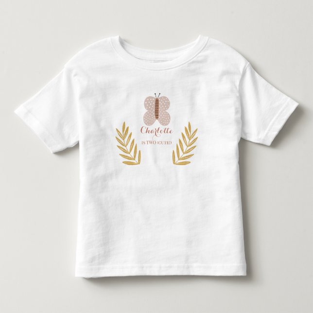 Wildblommor & Butterflies T Shirt (Framsida)