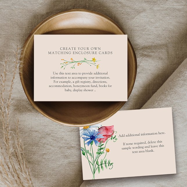 Wildblommor Charm Skapar ditt eget tomrum Tilläggskort (Custom Enclosure Card from my Wildflower Charm collection)