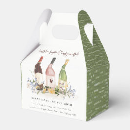 Wildblommor Cheers till Kärlek Vin Flaskor Bröllop Presentaskar