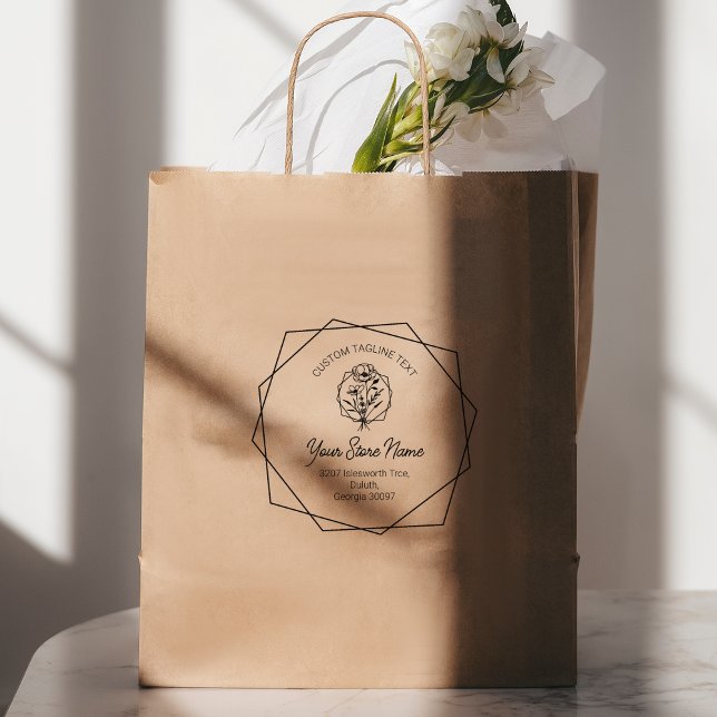 Wildblommor Chic Bracket Ram, Elegant Script Stämpel (Skapare uppladdad)