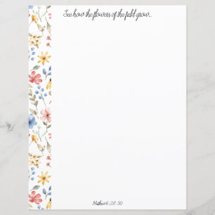 Wildblommor Christian Stationery