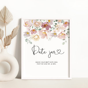 Wildblommor dejtar nattliga idéer. Möhippan Date b Poster