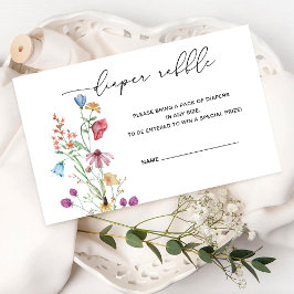 Wildblommor Diaper Raffle Tilläggskort