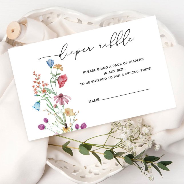 Wildblommor Diaper Raffle Tilläggskort (Skapare uppladdad)