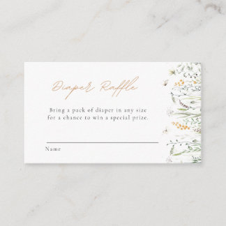 Wildblommor Diaper Raffle Tilläggskort