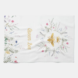 Wildblommor drottbee kökshandduk