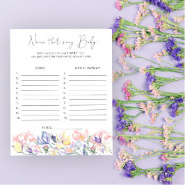 Wildblommor duscha Namn det sång baby-spelet