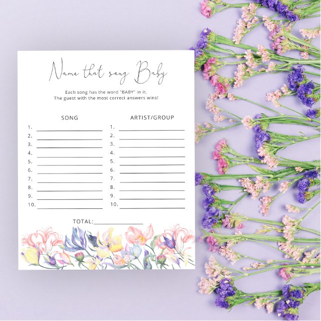 Wildblommor duscha Namn det sång baby-spelet (Skapare uppladdad)