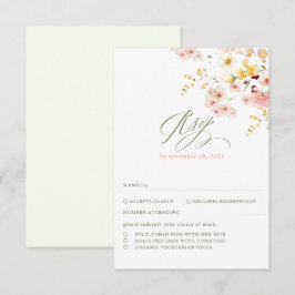 Wildblommor Elegant bröllop OSA Kort