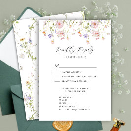 Wildblommor Elegant Modern Blommigt Whimsical Bröl OSA Kort