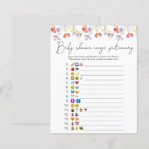 Wildblommor Emoji bild-babydusch