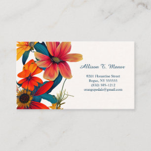 Wildblommor Flourish Telefonkort Visitkort