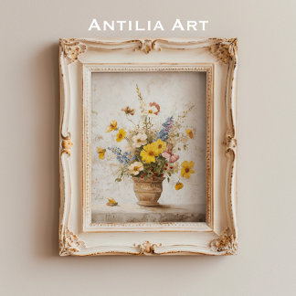 Wildblommor fortsätter fortfarande att måla blomma poster