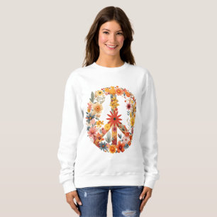 Wildblommor Fredstecken blommigt wandement T Shirt