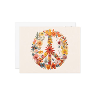 Wildblommor Fredstecken blommigt wandement Vykort