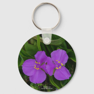 Wildblommor Fuchsia Spiderwort Hett Vår Gifts Nyckelring