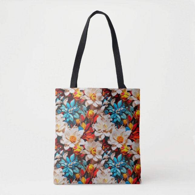 Wildblommor Galore Tote Bag Tygkasse (Framsida)