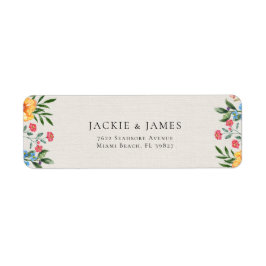 Wildblommor Garden Blommigt Bröllop Returadress Etikett