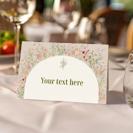 Wildblommor Garden Födelsedagsfest Food Tält Placeringskort