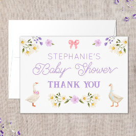 Wildblommor Geese Baby Shower Tack OBS Kort