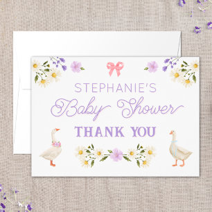 Wildblommor Geese Baby Shower Tack OBS Kort