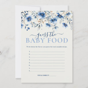Wildblommor gissar Baby Food Baby Shower Game Card Inbjudningar