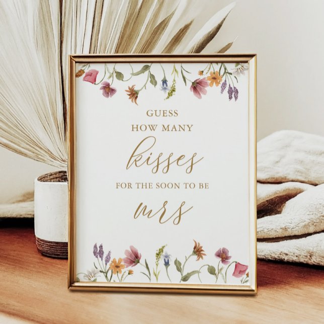 Wildblommor gissar hur många Kisses-Möhippans spel Poster (Skapare uppladdad)
