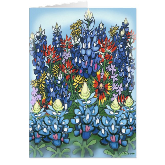 Wildblommor Hälsningskort (Framsidan)