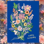 Wildblommor Handmålat Gouache Grattis på födelseda Vykort<br><div class="desc">Perfekt enkel och söt design för ett roligt-födelsedagskort! Hand skapade konst åt dig! FULLT ANPASSADE! Klicka på "Anpassa" ovan om du vill redigera texten. Klicka på "Redigera med verktyg" för att justera typsnitt, färg och placeringar. TACK FÖR ATT STÖDJA OBEROENDE ARTISTER! Alla teckningar och mönster skapas av mig. Jag kärlek...</div>