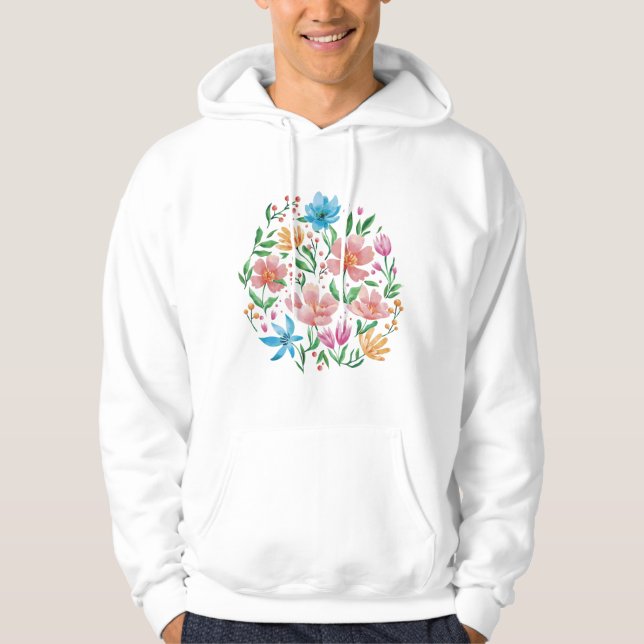 Wildblommor Hoodie (Framsida)
