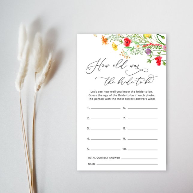 Wildblommor hur gammal är Bride to be Game (Skapare uppladdad)