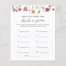 Wildblommor hur gammalt var Bride- och Groom-spele