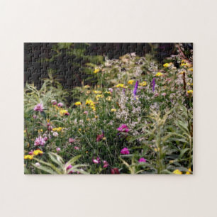 Wildblommor i Fält Photo Oljemålning Pussel
