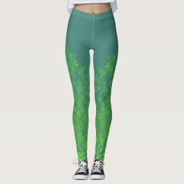 Wildblommor i Grönt av Aleta Leggings