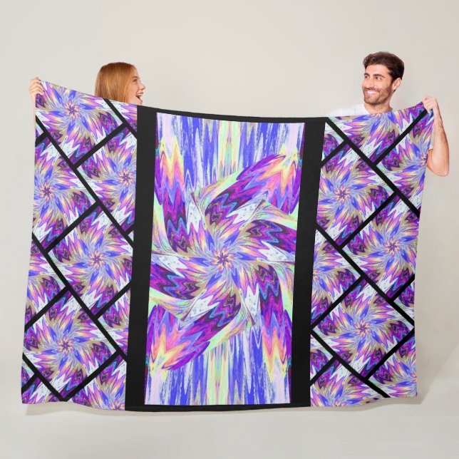 Wildblommor i pastellform 1 fleecefilt (På plats)