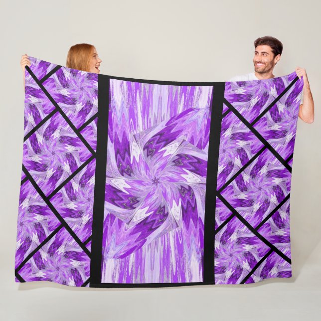 Wildblommor i pastellform 6 fleecefilt (På plats)