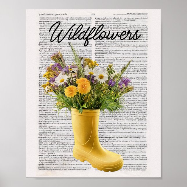 Wildblommor i startkonstutskrift poster (Framsidan)