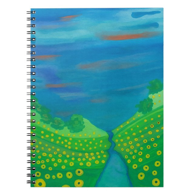 Wildblommor i Valley Watercolor Anteckningsbok (Framsidan)