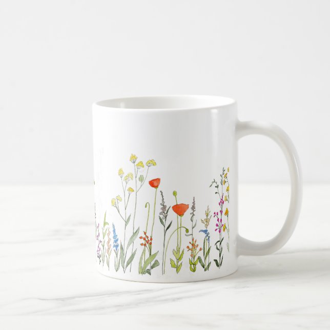 Wildblommor i Watercolor Coffee Mugg (Höger)
