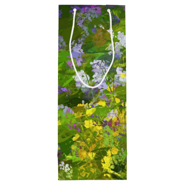 Wildblommor Impasto Painting - Original Flower Art (Baksidan)