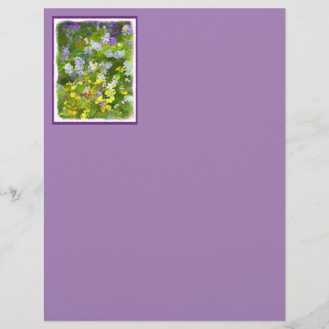 Wildblommor Impasto Painting - Original Flower Art (Framsida)