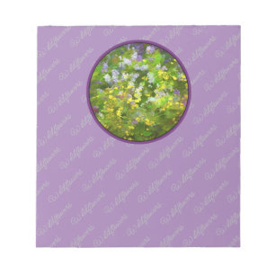 Wildblommor Impasto Painting - Original Flower Art Anteckningsblock