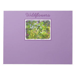 Wildblommor Impasto Painting - Original Flower Art Anteckningsblock