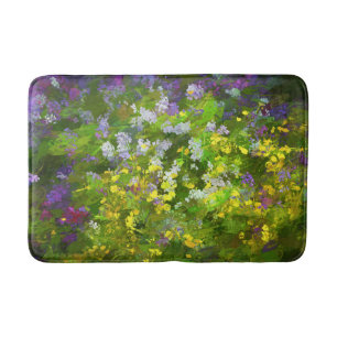 Wildblommor Impasto Painting - Original Flower Art Badrumsmatta